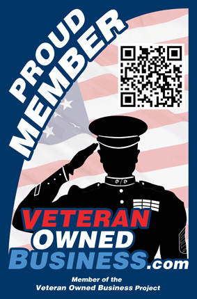 Proud Veteran Owned Business Member Vertical Badge Logo