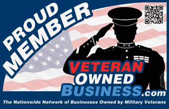 Proud Veteran Owned Business Member Horizontal Badge Logo